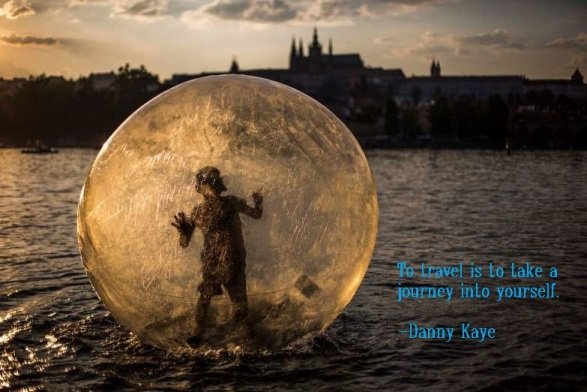 Prague bubble with quote