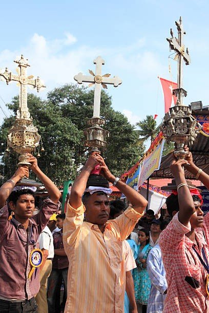 Christian procession in India
