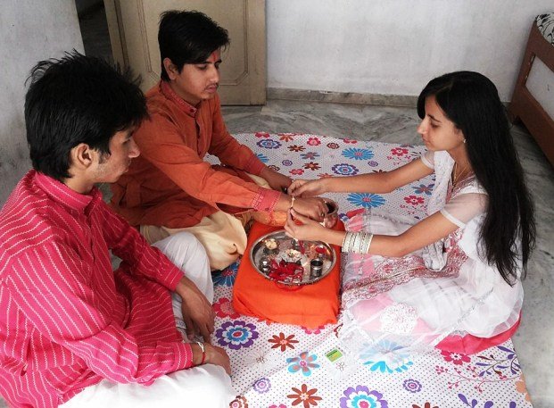 Sibling celebration of Raksha Bandhan